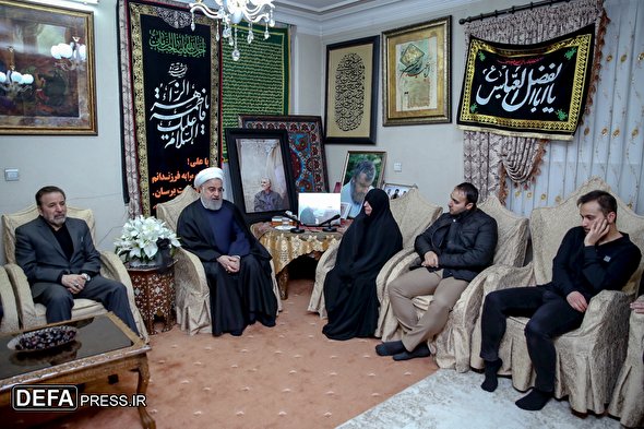 Pres. Rouhani visits martyred General Soleimani’s family