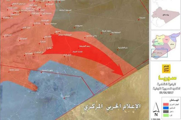پایان تراژدی داعش با ورود ارتش سوریه به مرز عراق+ نقشه