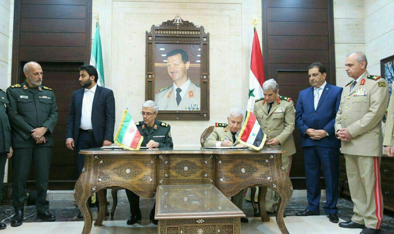إمضای تفاهم همکاری نظامی ایران و سوریه