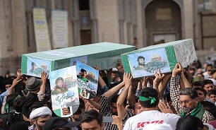 پیکرهای مطهر چهار شهید مدافع حرم در قم تشییع می‌شود