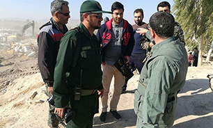 حضور فرمانده کمیته جستجوی مفقودین در مناطق زلزله‌زده کرمانشاه