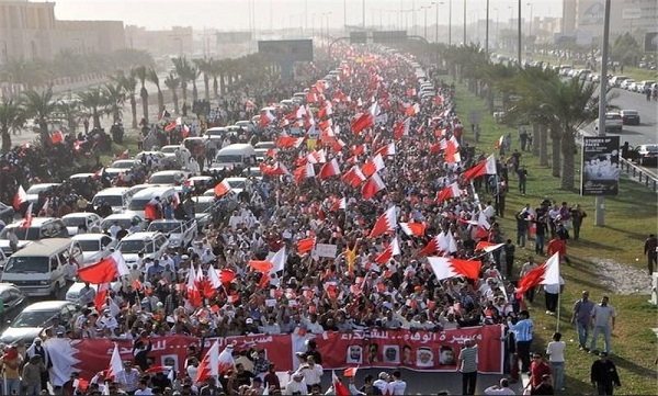 خیزش مردم بحرین در مخالفت با برگزاری مراسم عید صهیونیستها