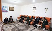 دیدار فرمانده سپاه شهدای آذربایجان غربی با خانواده شهیدان «نجمی»