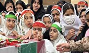پیکر مطهر ۶ شهید گمنام در ۲۰۰ مدرسه البرز تشییع شد