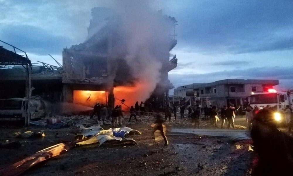 ۱۰ کشته و ۳۰ زخمی در انفجار در شهر اعزاز سوریه