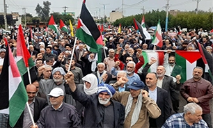 مردم اهواز در حمایت از ملت مظلوم فلسطین، به خیابان آمدند