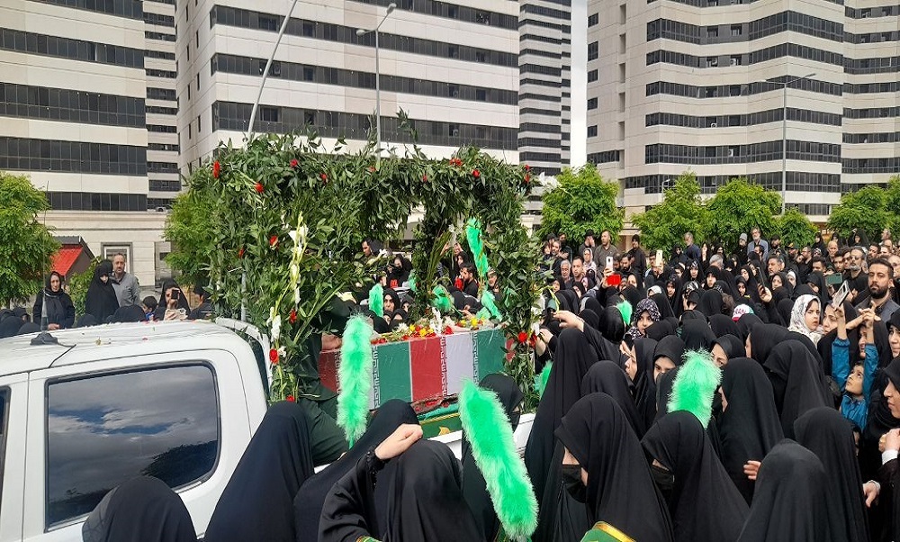 مراسم تشییع و تدفین شهید گمنام دفاع مقدس برگزار شد